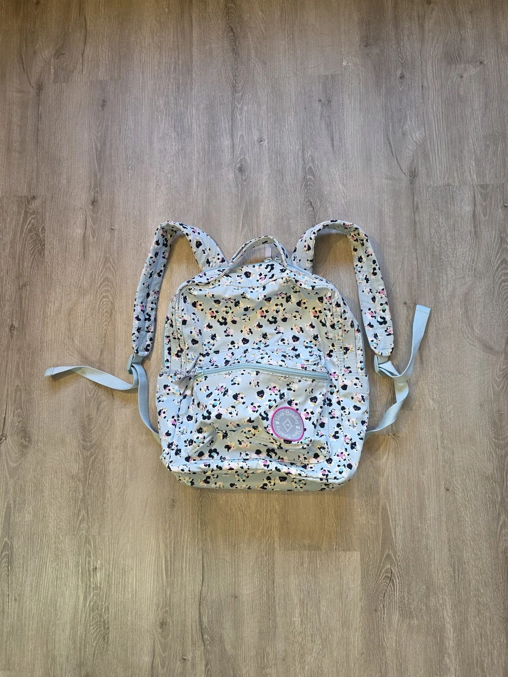 Vera Bradley 1982 Spotty Camo Floral Blooms Backpack Light Blue